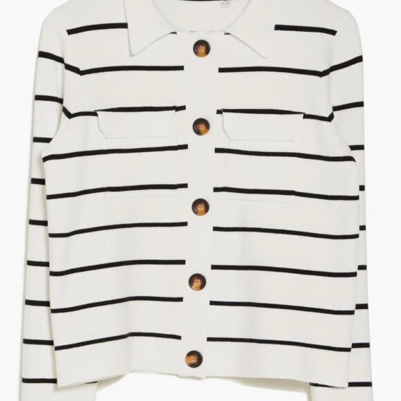 T Tahari Crop Sweater Jacket - Picture 1 of 3